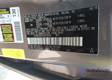 2016 Toyota Sienna Se из США, поврежденный, VIN 5TDXK3DC4GS758400